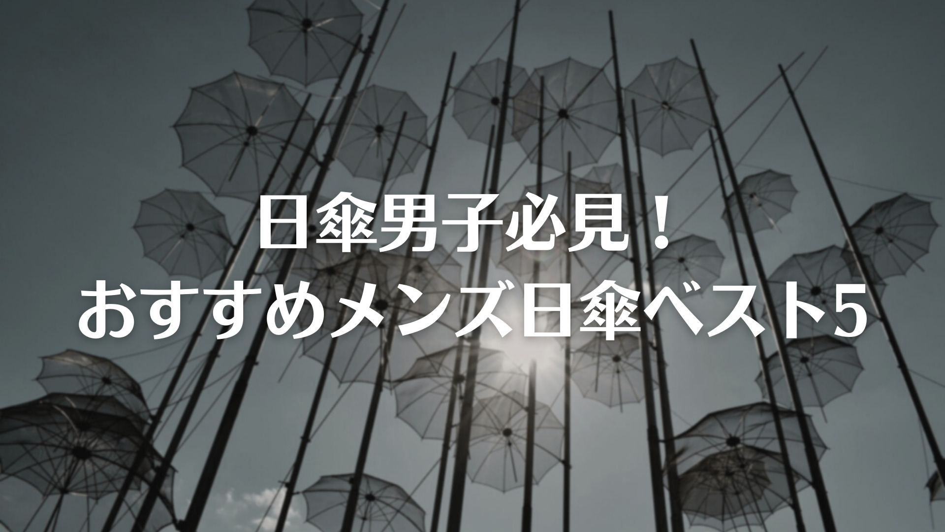 厳選 日傘男子必見 おすすめメンズ日傘ベスト5 21年版